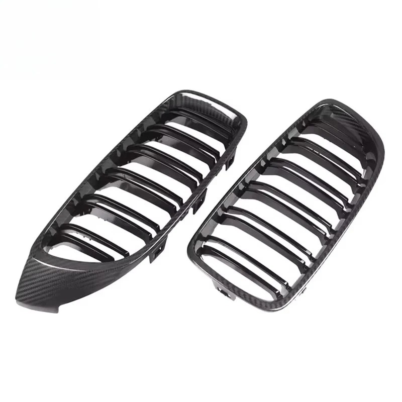 For  M3 M4 F80 F82 F83 Modified Double Line Grille Carbon Fiber Grille Car Exterior Decoration